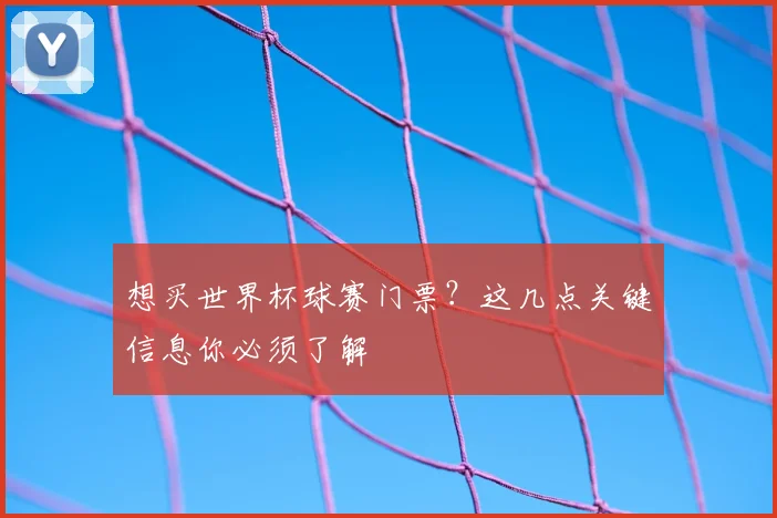 想买世界杯球赛门票？这几点关键信息你必须了解