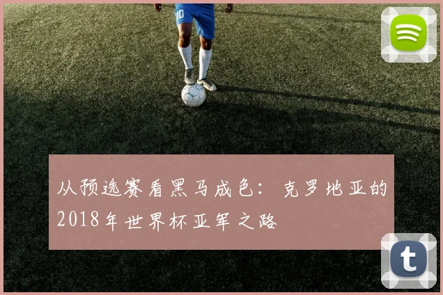 从预选赛看黑马成色：克罗地亚的2018年世界杯亚军之路
